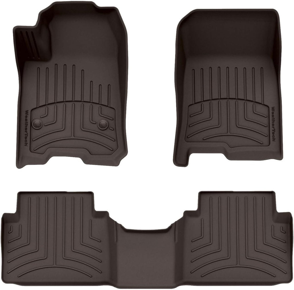 WeatherTech FloorLiner HP Custom Fit Floor Mats for Chevrolet Colorado, Canyon 1st & 2nd Row (471818-1-2IM), Cocoa