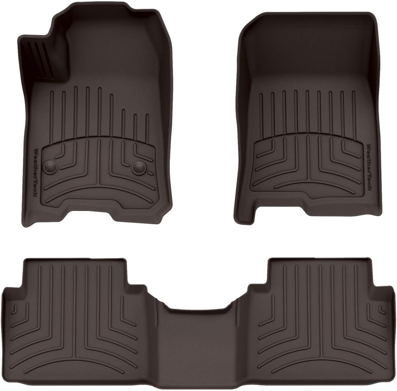 WeatherTech FloorLiner HP Custom Fit Floor Mats for Chevrolet Colorado, Canyon 1st & 2nd Row (471818-1-2IM), Cocoa