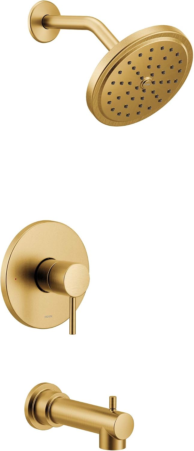 Moen UT3293BG Align M-CORE 3-Series 1-Handle Tub and Shower Trim Kit, Valve Required, Brushed Gold