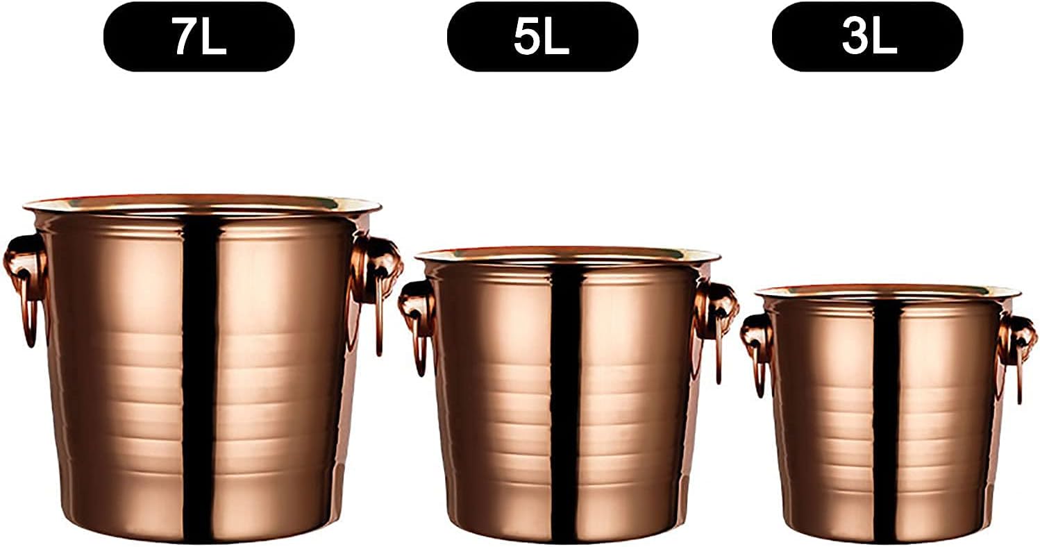 Stainless Steel Bar Ice Bucket Set, Included Tongs Great for Home Bar, Chilling Beer, Champagne and Wine