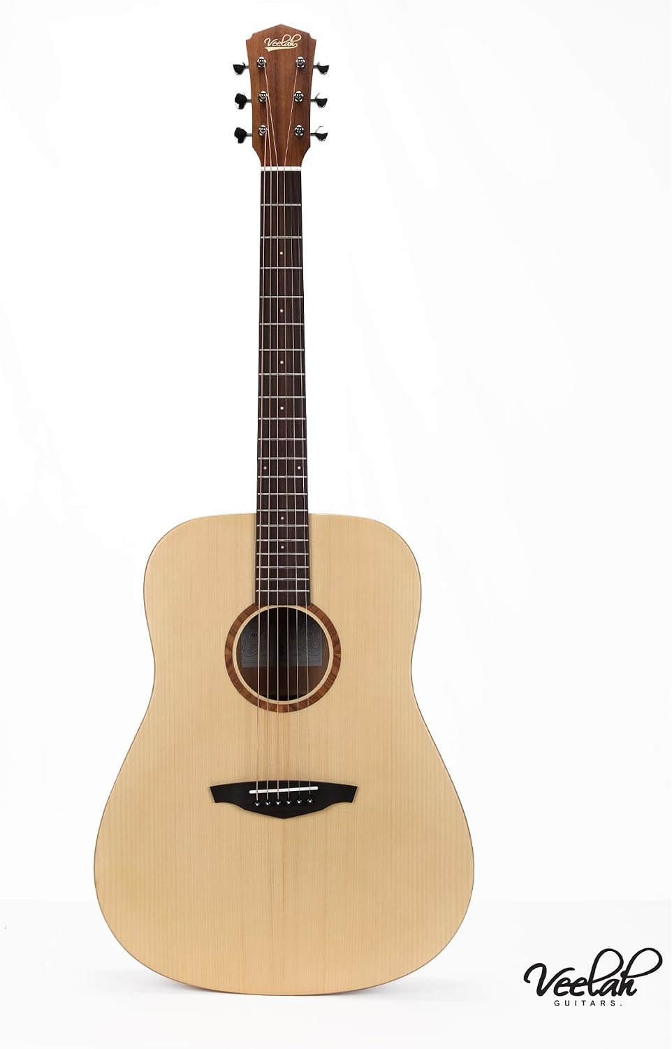 V1-D Acoustic Guitar Solid Top Dreadnaught Acoustic Guitar Mahogany Back and Sides with Gig Bag