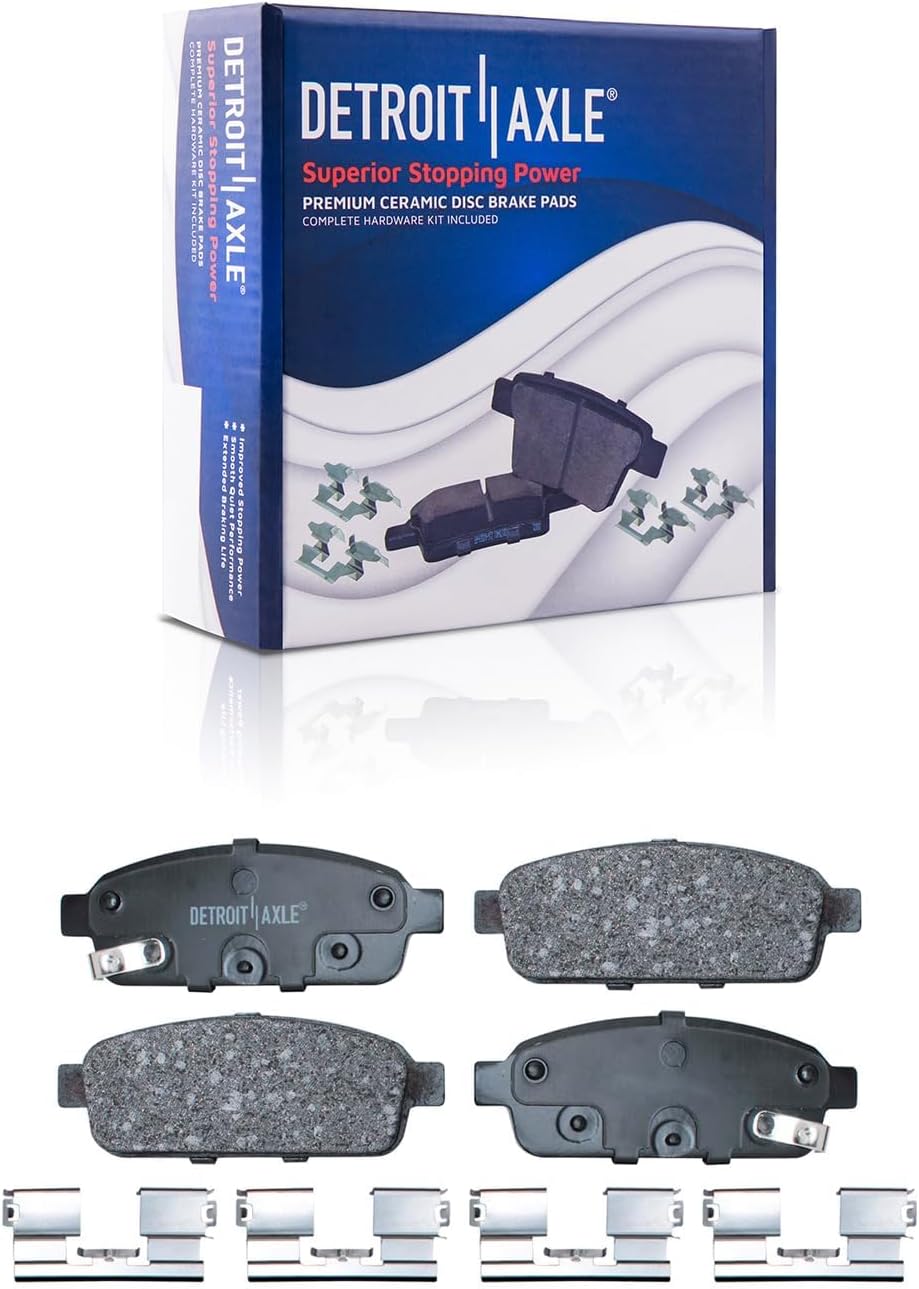Detroit Axle - Brake Kit for Buick Verano Chevrolet Volt Cruze, Disc Brake Rotors Ceramic Brakes Pads with Hardware Replacement : 11.81' inch Front and 11.50' inch Rear Rotor