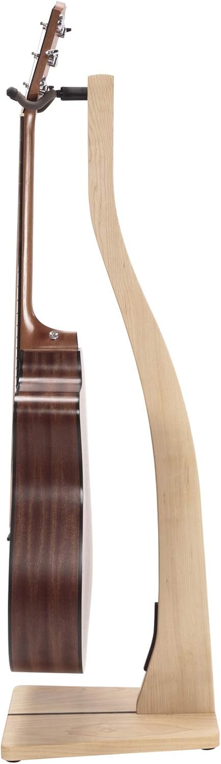 Zither Wooden Guitar Stand - Handcrafted Solid Maple Wood Floor Stands Best for Acoustic, Electric and Classical Guitars, Made in USA