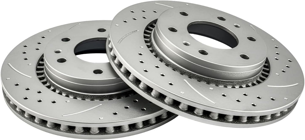KAC - 301.7mm Front Disc Brake Rotors | Brake Kit for 2006-2009 Trailblazer 4.2L; Envoy 4.2L, 2006-2007 Rainier 4.2L, 2006-2008 Ascender 2pcs Automotive Replacement Brake Rotors,55112