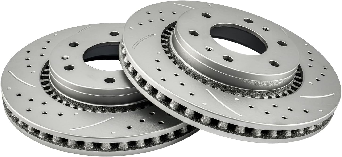 KAC - 301.7mm Front Disc Brake Rotors | Brake Kit for 2006-2009 Trailblazer 4.2L; Envoy 4.2L, 2006-2007 Rainier 4.2L, 2006-2008 Ascender 2pcs Automotive Replacement Brake Rotors,55112