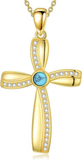 18K Gold Cross Pendant for Women Gold Cross Necklace 18K Gold Jewelry Religious Gift