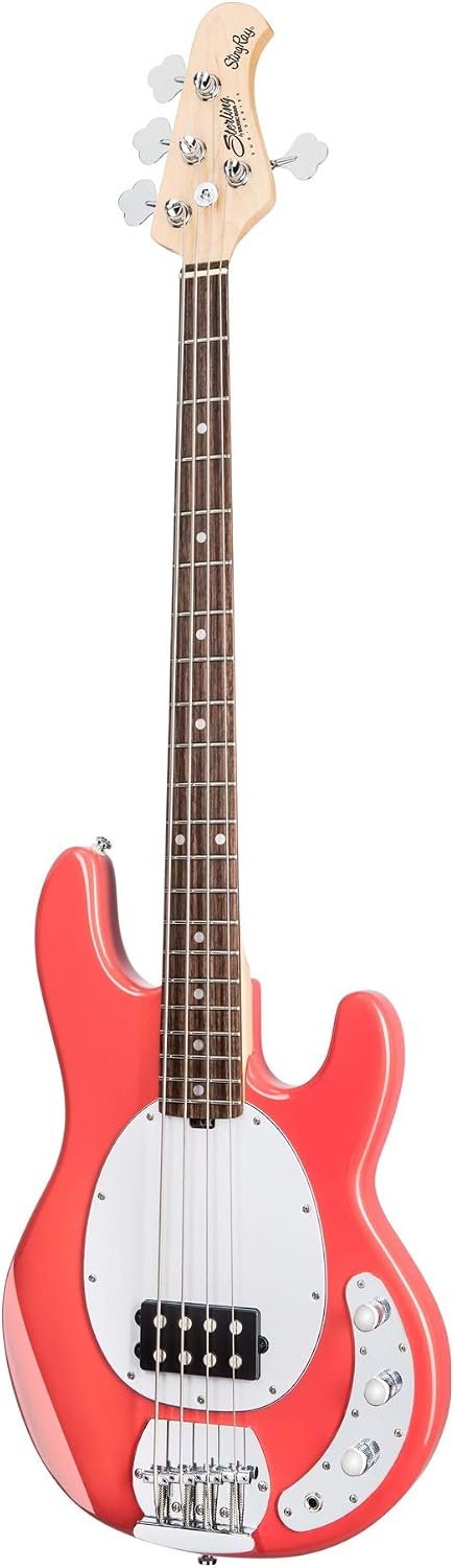Sterling by Music Man StingRay Ray4 Bass Guitar in Fiesta Red
