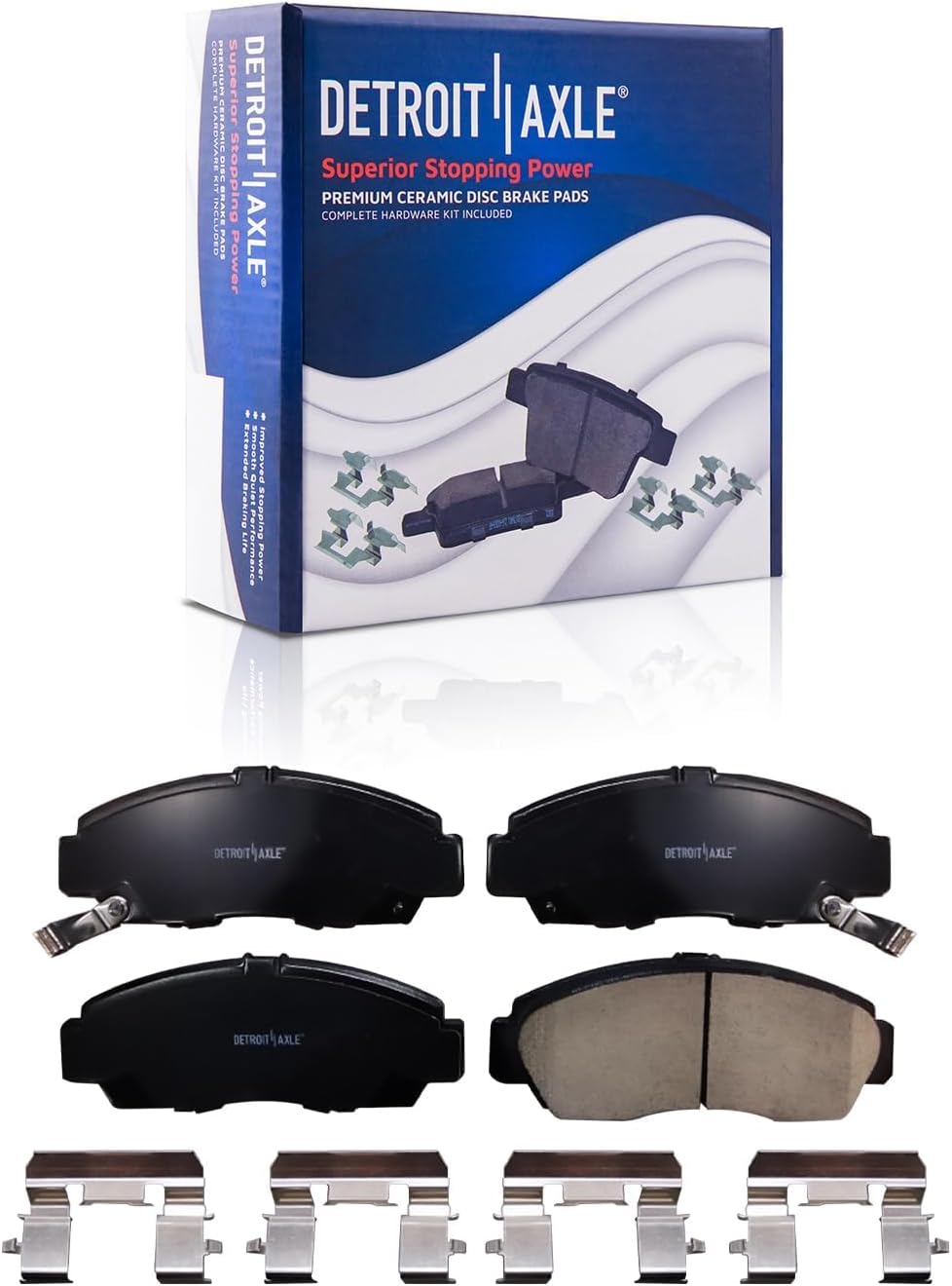 Detroit Axle - Brake Kit for 2009-2010 Acura TSX 2008-2011 Honda Accord, Disc Brake Rotors Ceramic Brakes Pads Replacement: 11.81' inch Front and 11.10' inch Rear Rotors