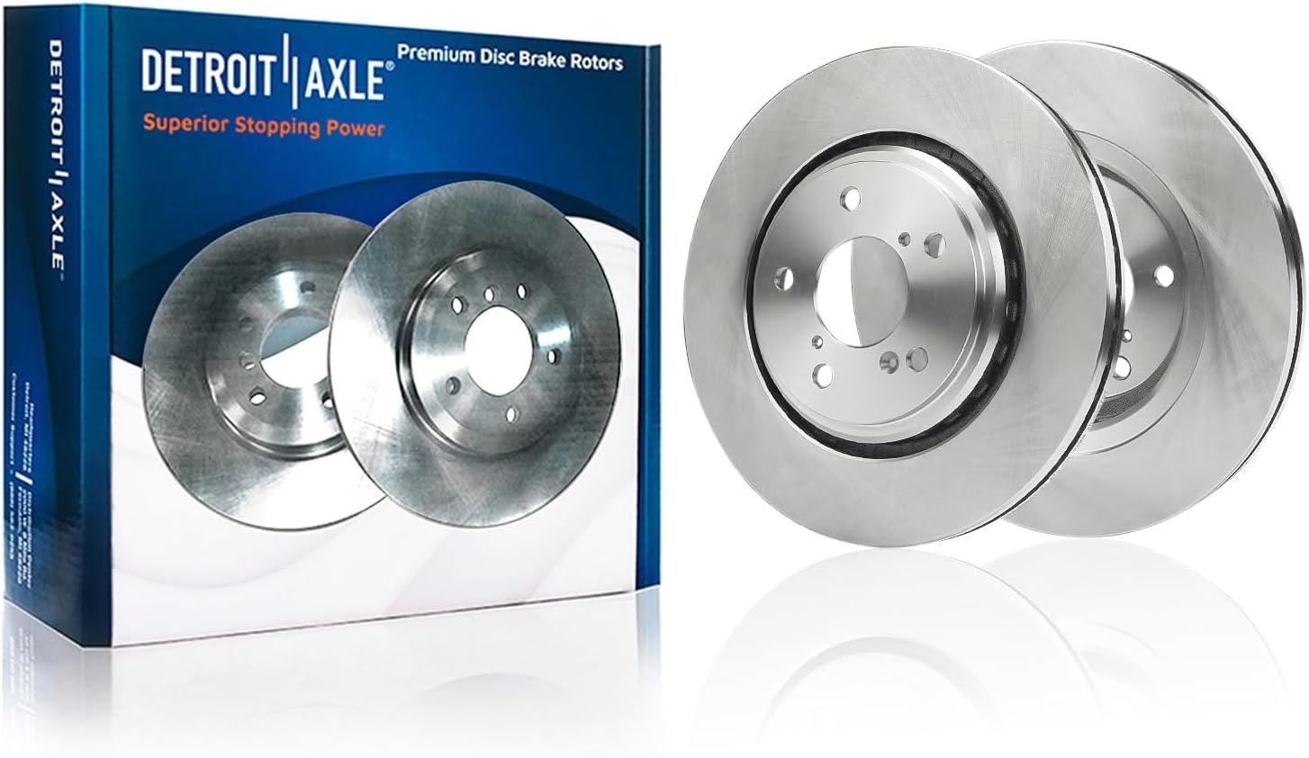 Detroit Axle - 3.5L Brake Kit for Acura 2017-2020 MDX [Base, SH-AWD], 12.60' inch Front 12.99' inch Rear Disc Brake Rotors Ceramic Brakes Pads with Hardware 2018 2019 Replacement - 8pc Set