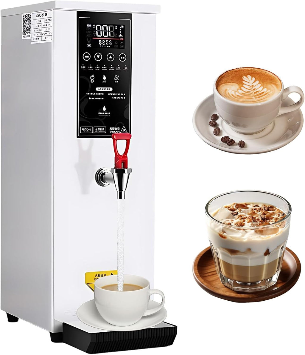 SHAHRYAR Professional Commercial Electric Hot Water Dispenser,3000w Instant Hot Water Dispenser,Water Output: 60l/H,30% Energy Saving,Stainless Steel Faucet,for Milk Tea Shops White