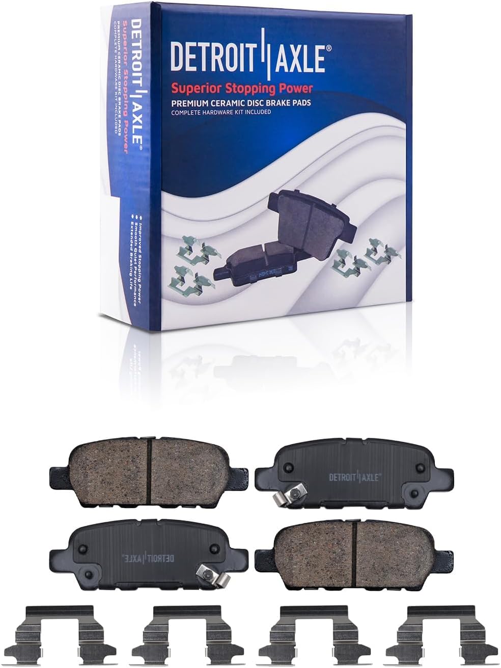 Detroit Axle - Brake Kit for 2014-2019 Nissan Rogue, Drilled & Slotted Rotors, Ceramic Brake Pads Replacement: 12.60' inch Front & 11.50' inch Rear