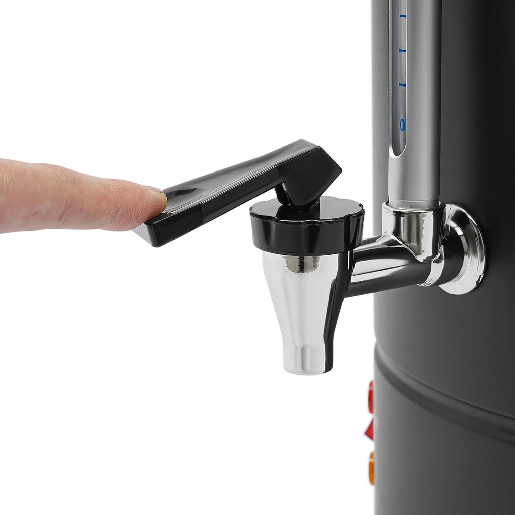 Commercial Coffee Urn, 15L/4Gal Stainless Steel Coffee Maker Brewer Hot Beverage Dispenser with Faucet, 1400W Hot Water Urn for Home Party Office, W10.4*H20.3in, Temperature Control