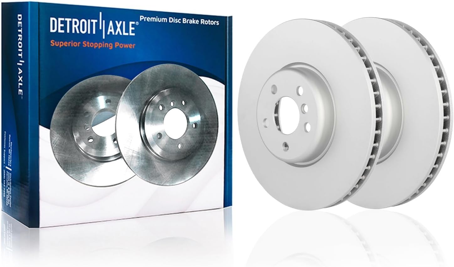 Detroit Axle - 4pc Front Brake Kit for Toyota GR Supra BMW 230i 330e 330i 430i xDrive X3 X4 Z4, Disc Brake Rotors Ceramic Brakes Pads with Hardware Replacement: 12.99' inch Rotors
