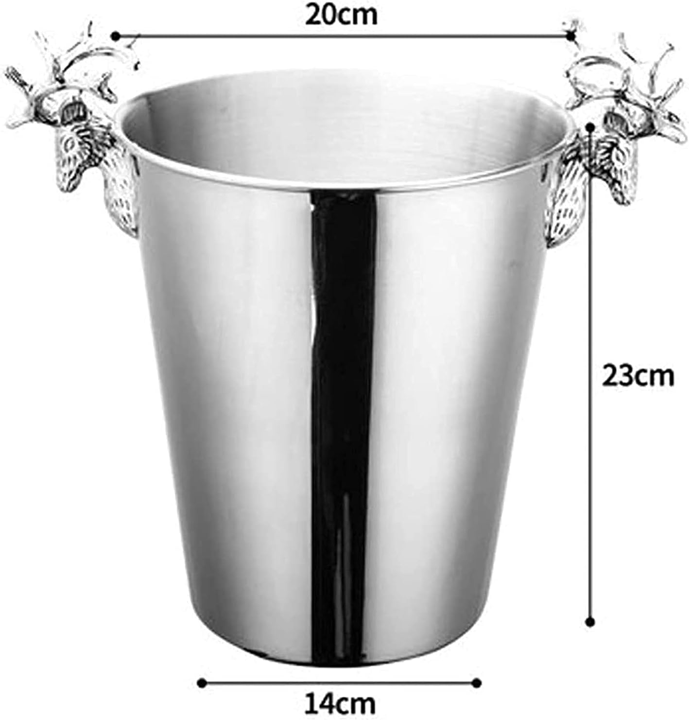 Ice Bucket - Bar Tools Stainless Steel Set Includes Cocktail Shaker Tongs and Display Serving Tray