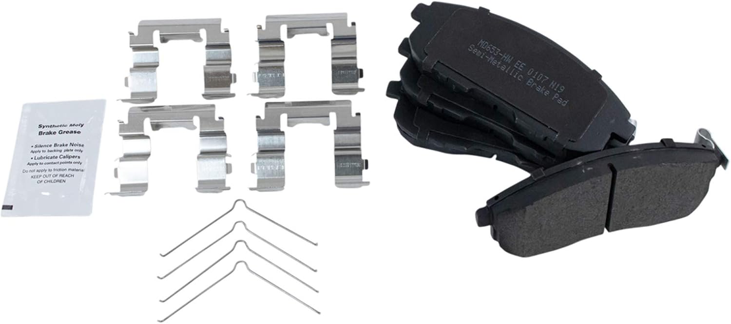 TRQ Front Brake Pad and Rotor Set Semi Metallic Vented Rotors Calipers Compatible with 1999 Nissan Maxima