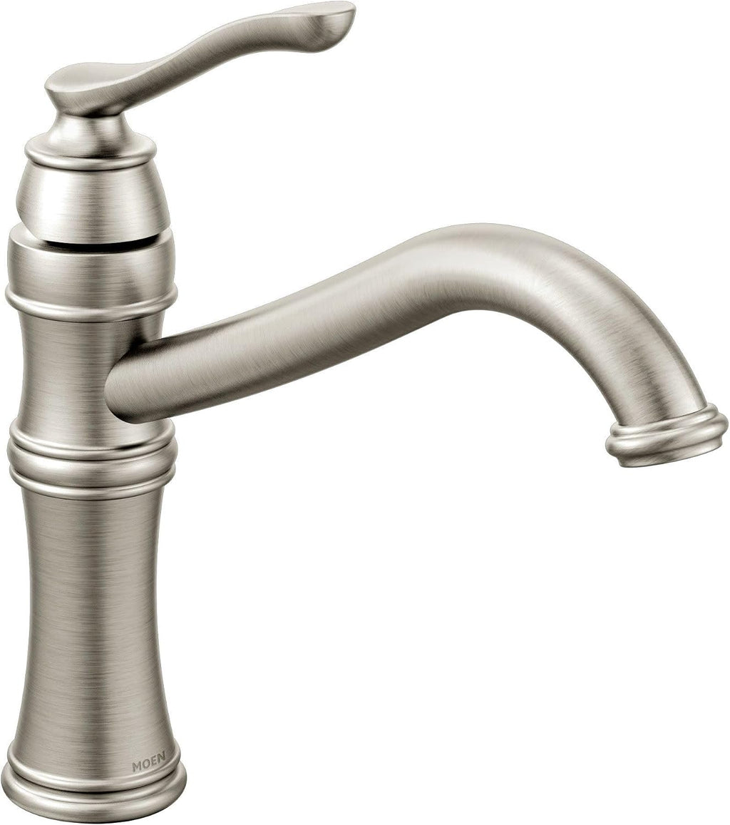 Moen 7240SRS Belfield Traditional One Handle High Arc Kitchen Faucet with Optional Deckplate Included, Spot Resist Stainless