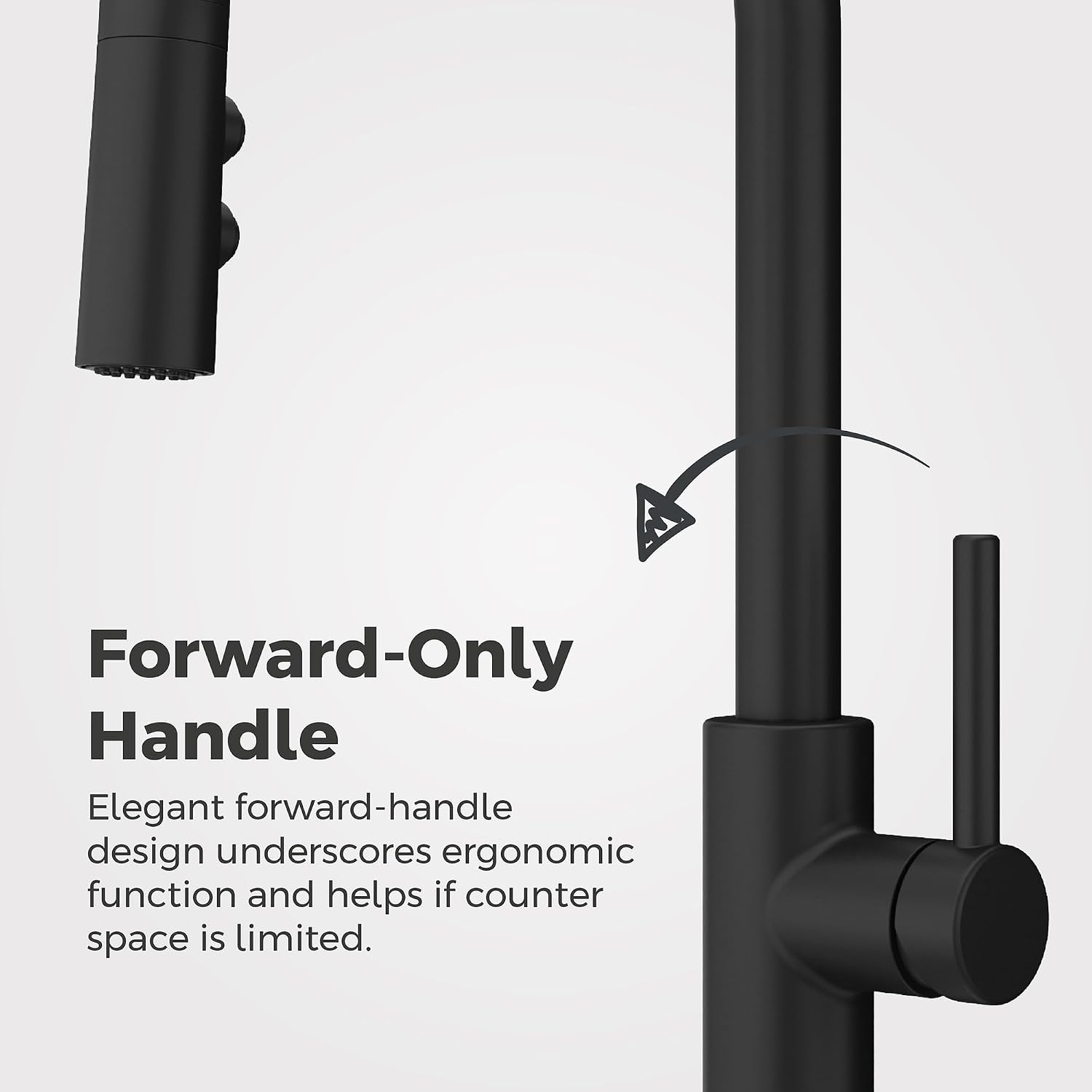 Pfister Zanna 1-Handle Pull-Down Kitchen Faucet in Matte Black