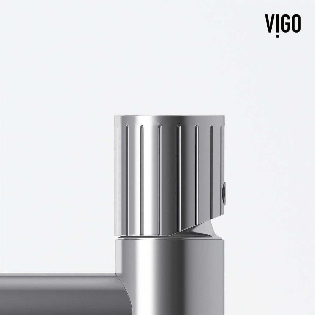 VIGO Ashford Single-Handle Single-Hole Mount Vessel Bathroom Sink Faucet, 11-Inch, Chrome, Modern Design, Solid Brass, 1.2 GPM WaterSense & Ceramic Disc Valve, Corrosion-Resistant