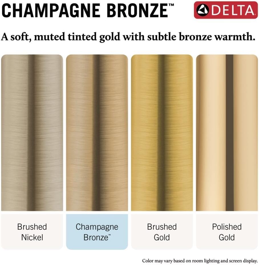 Delta Leland Touchless Kitchen Faucet with Touch Technology, Brushed Gold Kitchen Sink Faucet with Pull Down Sprayer, Single Hole, Champagne Bronze 9178TL-CZ-DST