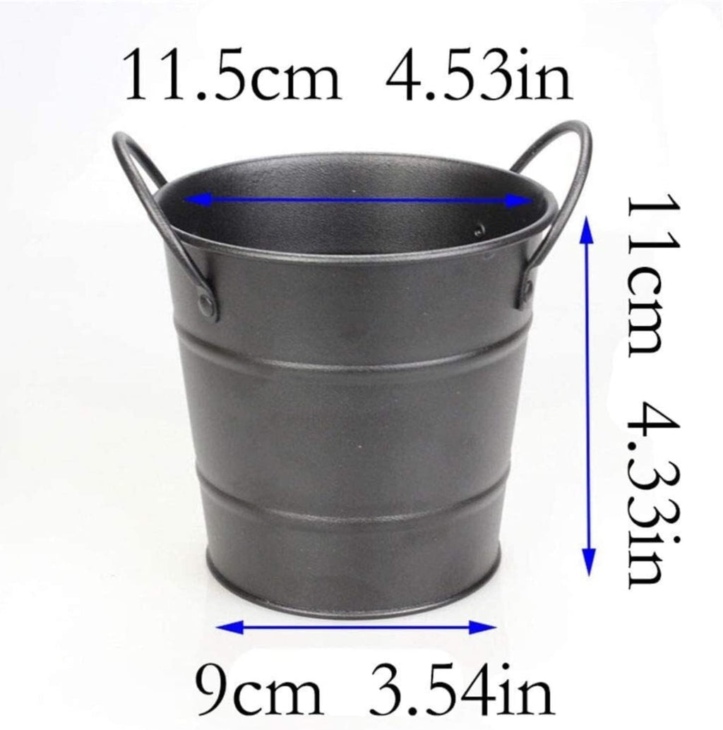 Ice Bucket Champagne Bucket Wine Cooler Bucket Mini Barbecue Ice Cube Bucket Household Drink Beer Ice Bucket for Home Bar Ice Buckets for Parties (Black 11 * 11.5cm)