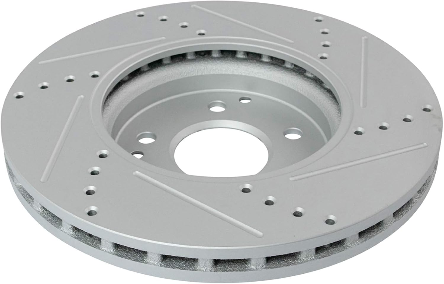 TRQ Performance Front Brake Pad & Rotor Set Ceramic Drilled Coated Rotors Compatible with 01-05 Mercedes-Benz C320 03-05 C240 CLK320 06-07 C280 C350 06-09 CLK350 06-08 SLK280 09-11 SLK300