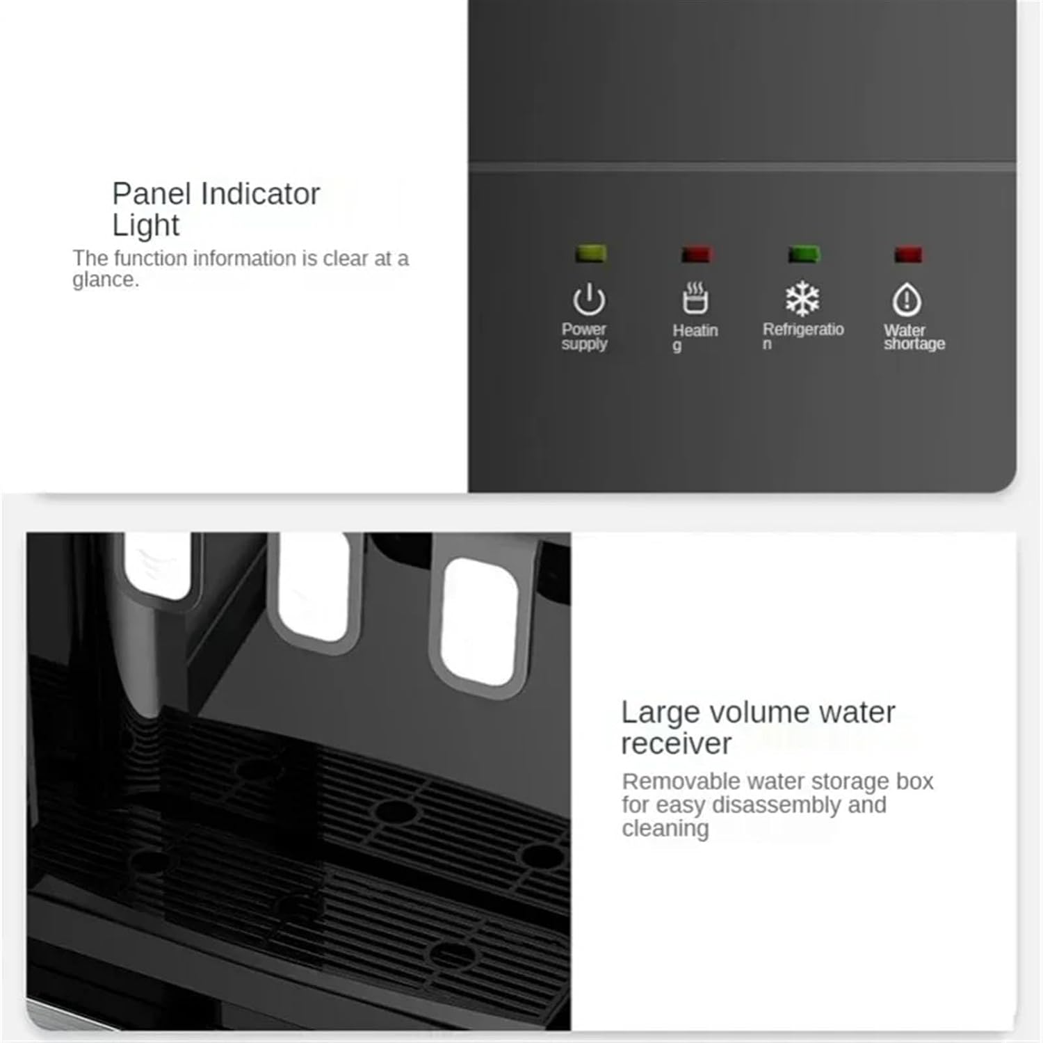 hot Water dispensers Electric Water Dispenser Vertical Living Room Integrated Cooling and Heating Machine Gadgets for Home Water Bottle Instant hot Water Dispenser (Color : Ice-Warm-Hot-F)