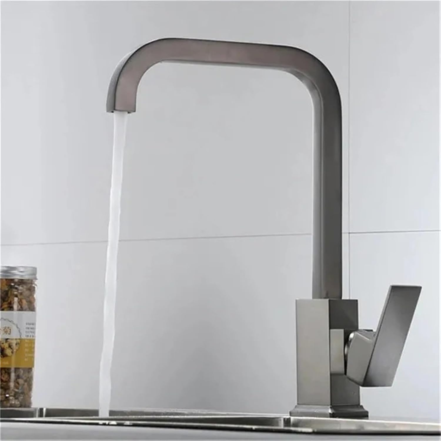 Kitchen Faucet Brass Sink Rotating Hot & Cold Grey Bathroom Faucet Sink Mixer Tap(Gray)