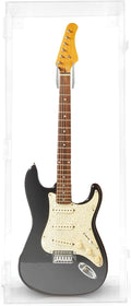 PENNZONI Electric Guitar Display Case - Fully Acrylic Electric Guitar Case with Clear Back - Horizontal Guitar Display Case Wall Mount, Guitar Wall Case Made from Clear Acrylic