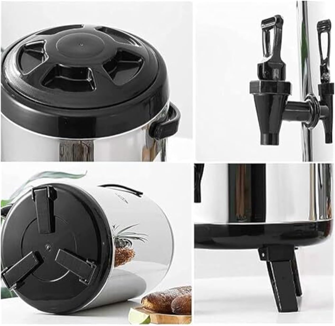 Coffee urn,Stainless Steel Insulated Beverage Dispenser with Faucet - Commercial Hot Water Urn for Coffee, Tea, Hot Chocolate (8L-12L)