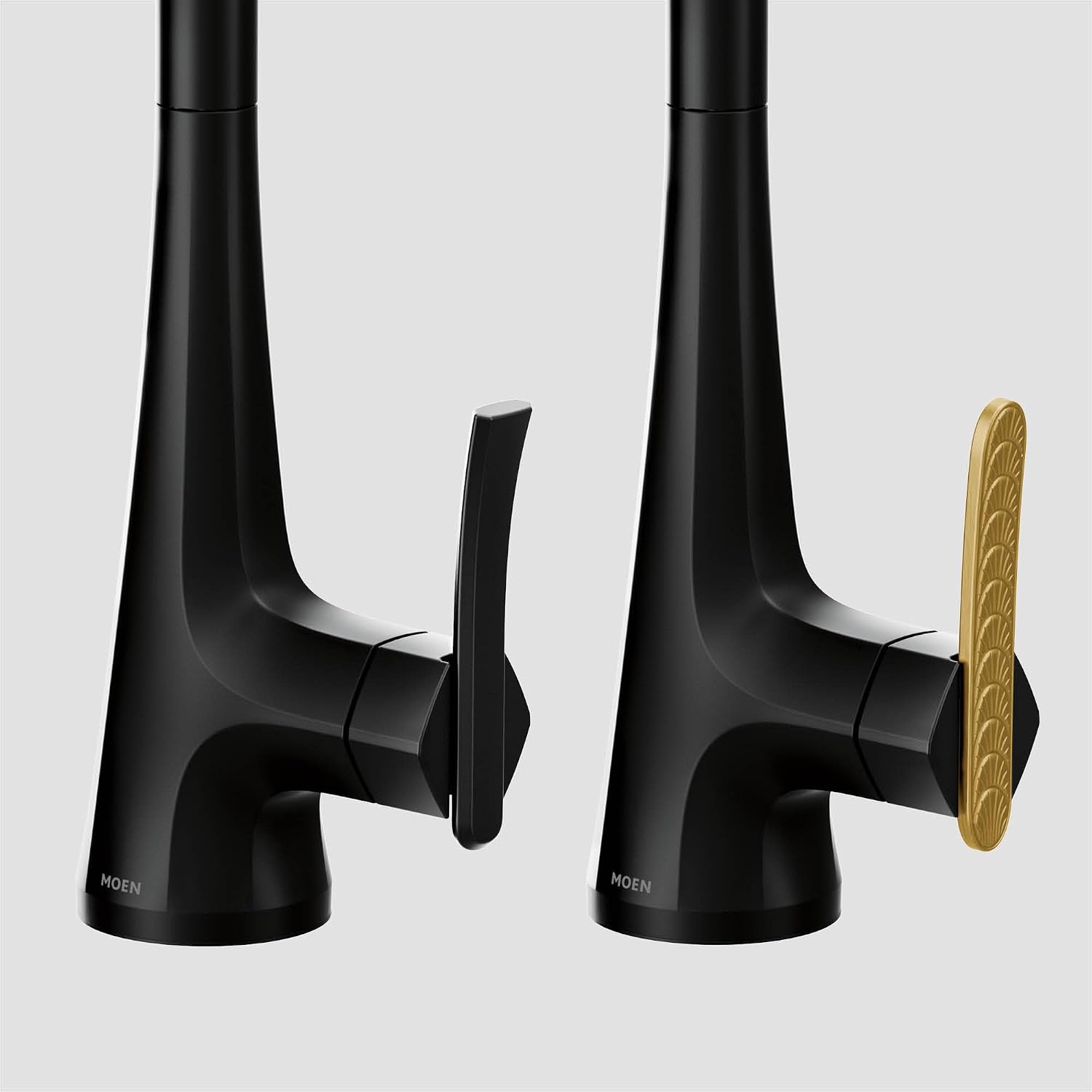 Moen S6235BL Sinema One-Handle High Arc Pulldown Bar Faucet featuring Power Clean and Reflex, Matte Black