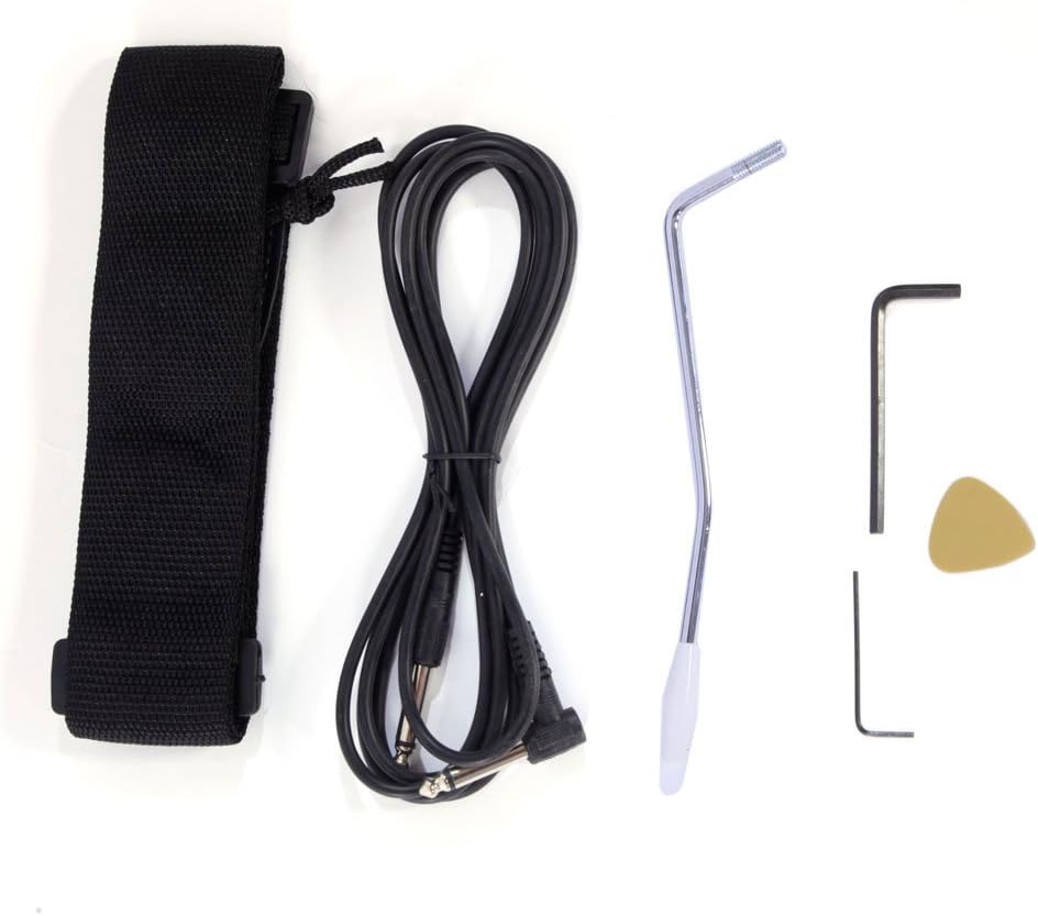Full Size Electric Guitar Kit,38 Inch Beginner Electric Guitar,Complete Electric Guitars Set with Bag, Shoulder Strap, Amp Wire, Wrench Tool,Tremolo Arm and Picks,Black