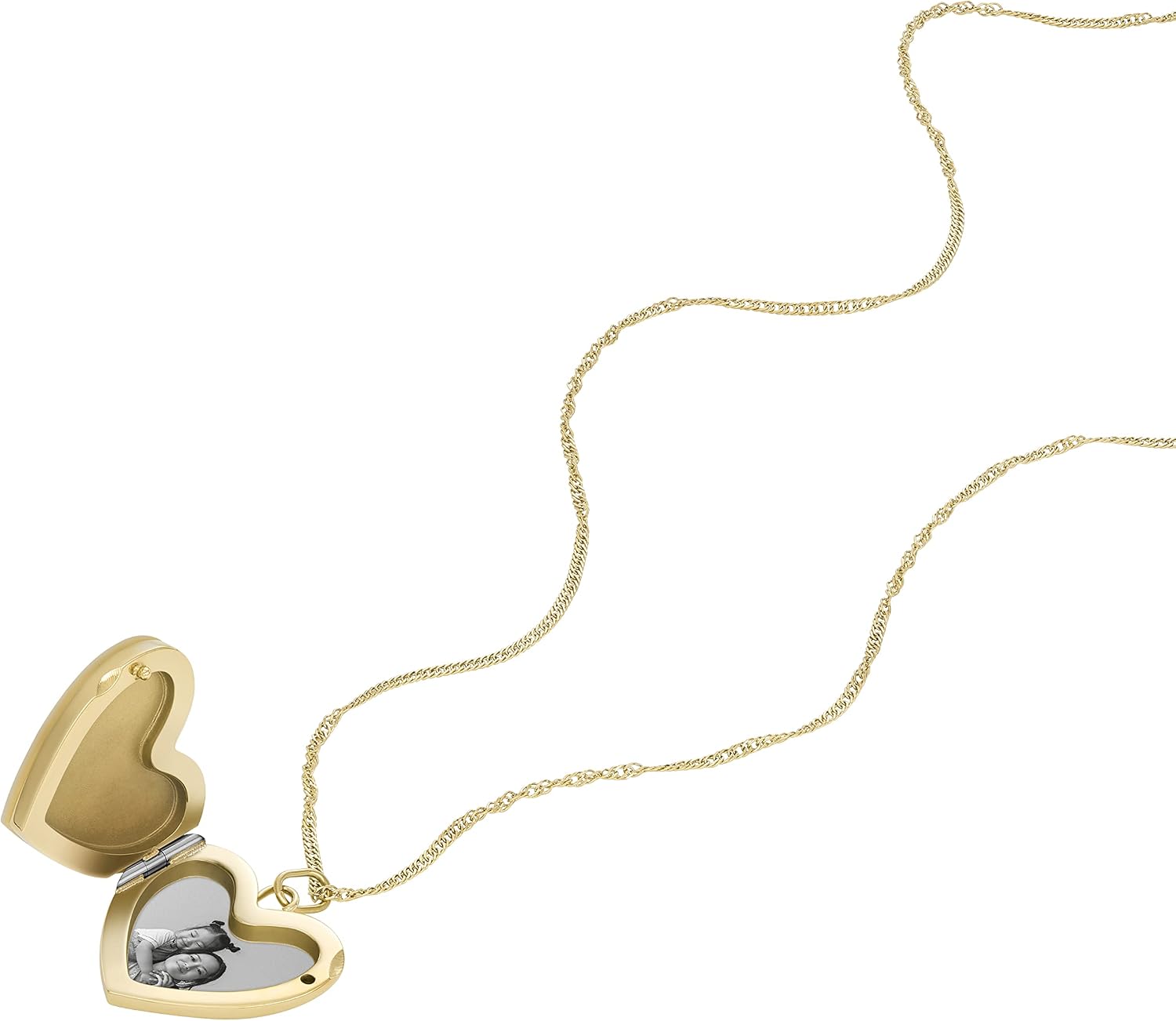 Fossil Women's Gold-Tone Stainless Steel Pendant Chain Necklace for Women