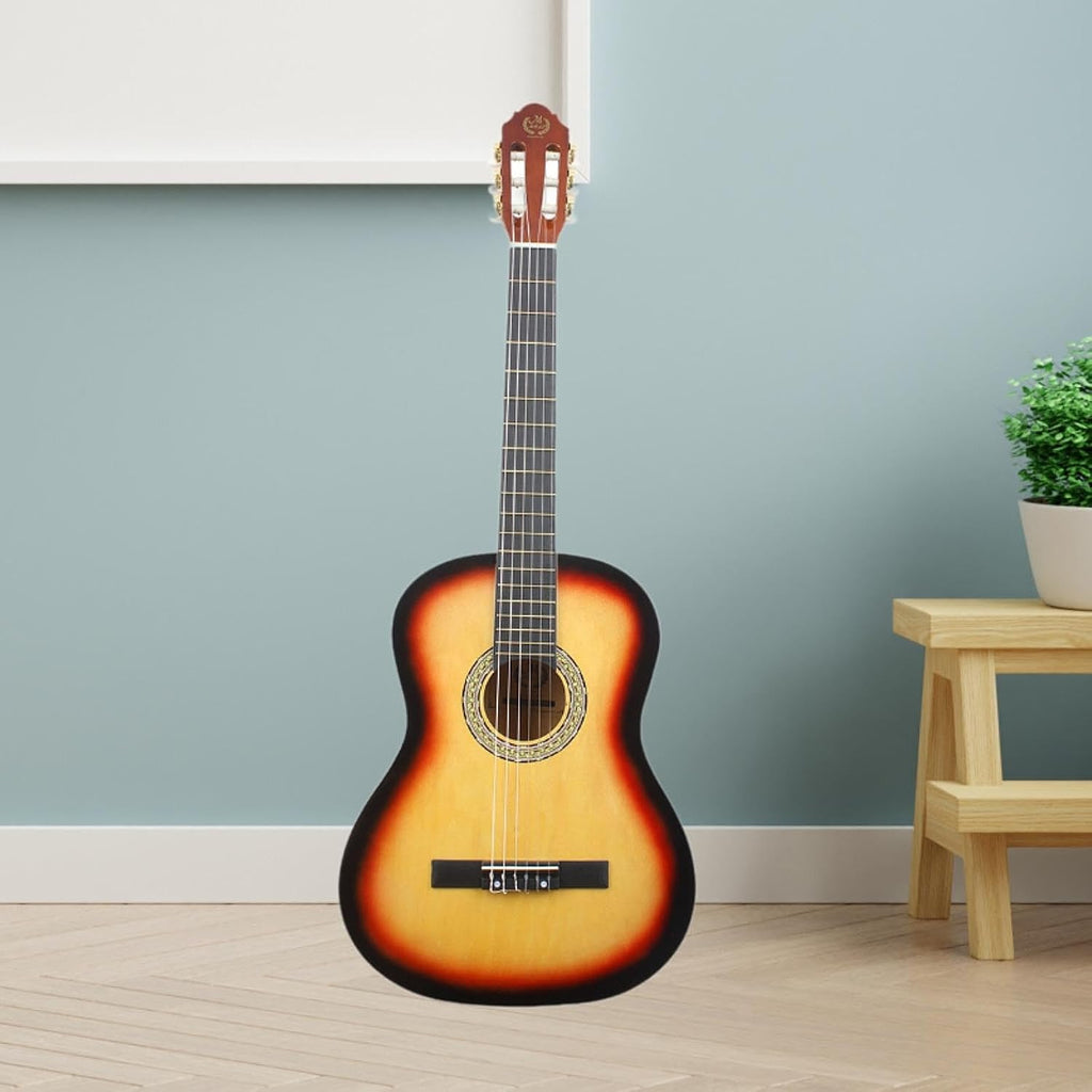 YIJU 39' Wood Classical Guitar Music Instrument Lightweight Full Size 6 Strings Acoustic Guitar for Children Students Boys Girls, Yellow