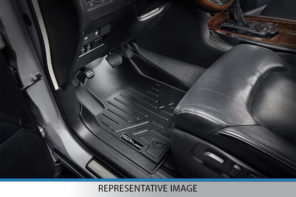 SMARTLINER All Weather Custom Fit Floor Mats 1st Row Liner Set Compatible with 2021-2023 Kia Seltos