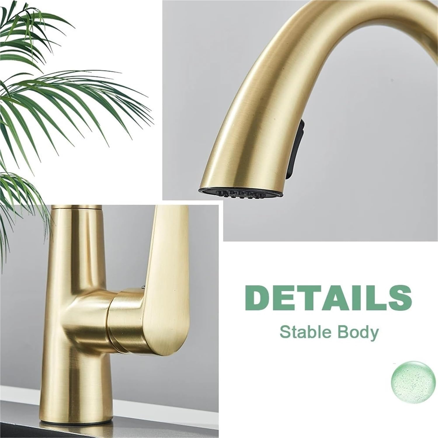 Kitchen Faucet Flexible Pull Out Mixer Tap Deck Mounted 360 Swivel 2 Mode Hot Cold Water Faucets(White)