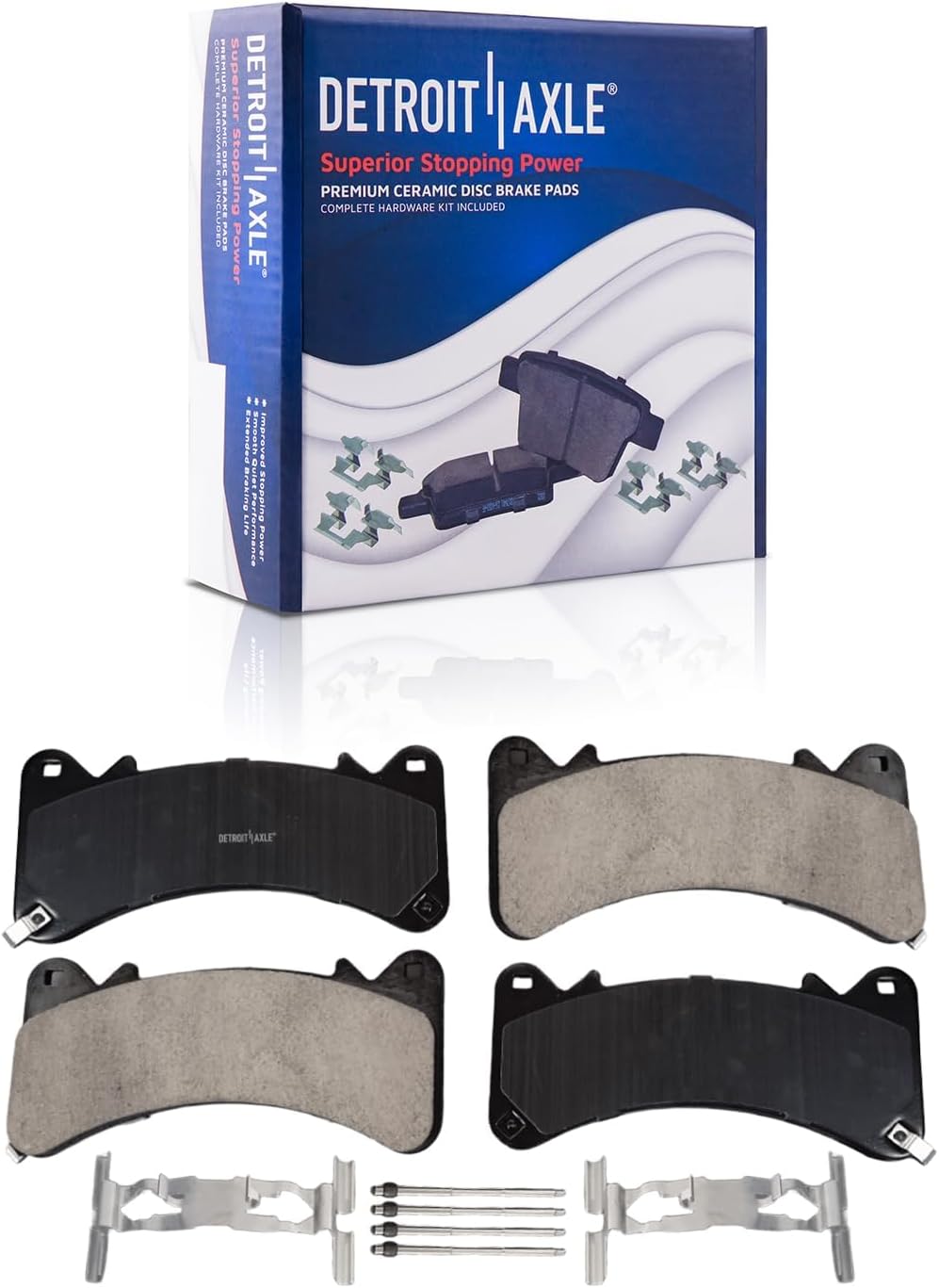 Detroit Axle - Brake Kit for 2021 Cadillac Escalade ESV GMC Yukon XL, Drilled and Slotted Disc Brake Rotors Ceramic Brakes Pads Replacement : 16.14' inch Front and 13.58' inch Rear Rotor