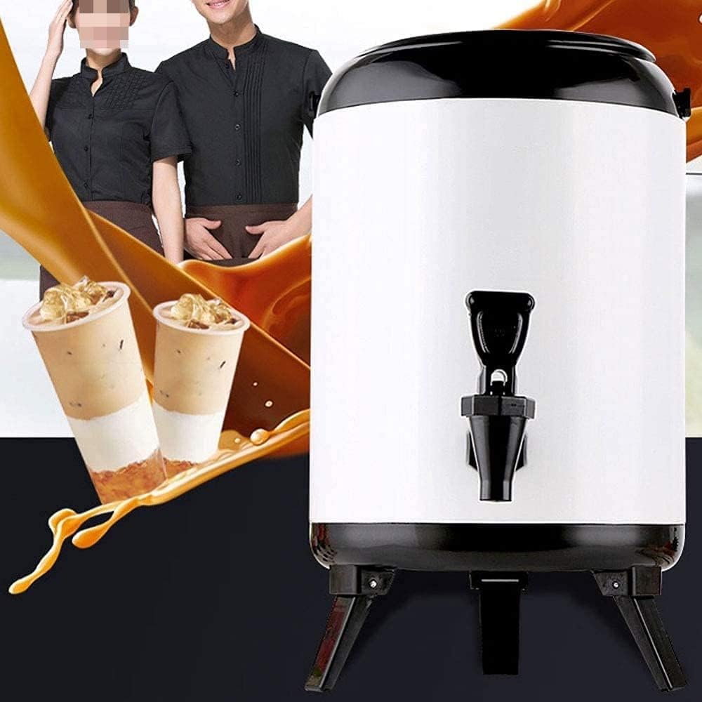 Stainless Steel Hot And Cold Water Dispenser Urn Boiler - Portable Large Capacity Sealing Teapot With Faucet For Catering, Office, Hotels, Party