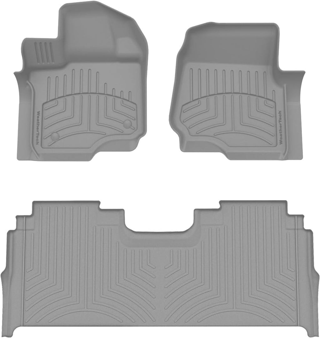 WeatherTech Custom Fit FloorLiners for Ford F-150 Lightning, F-150 Raptor, F-150-1st & 2nd Row (46697-1-6), Grey