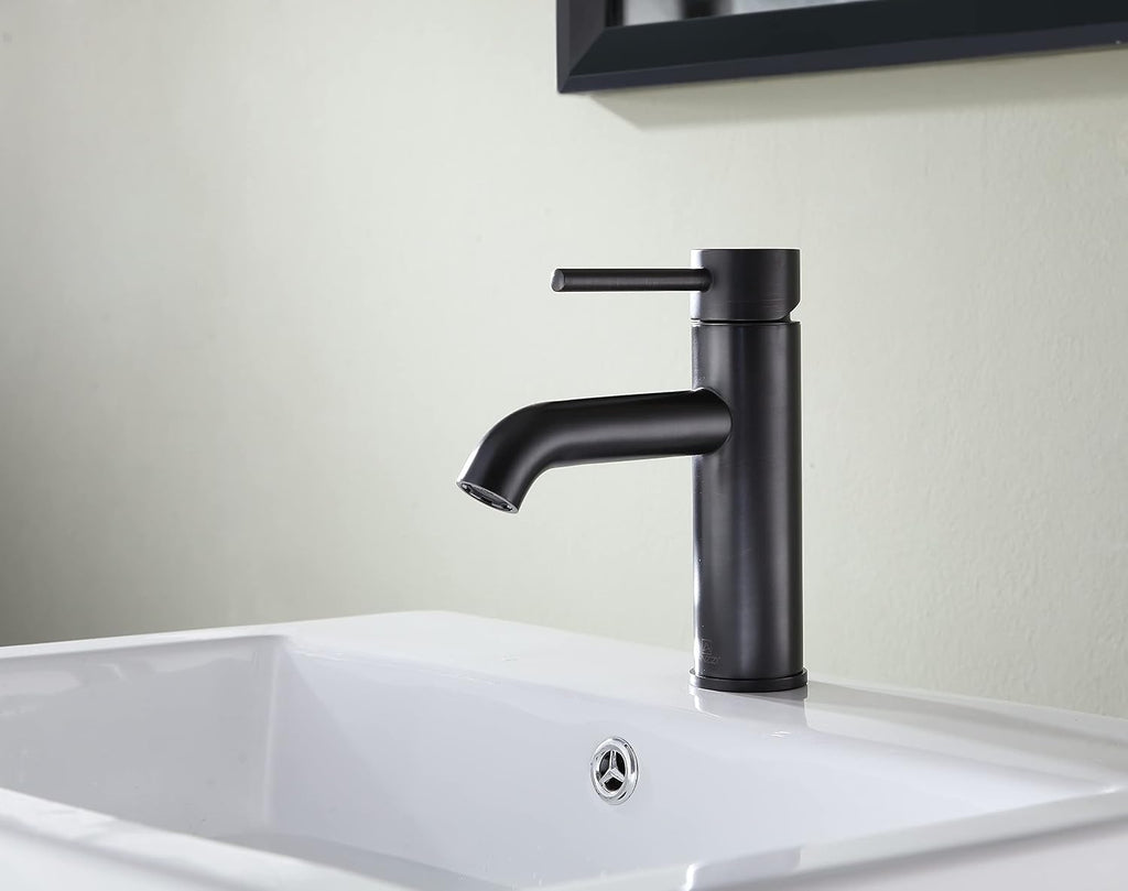 ANZZI Valle Single Hole and Single Handle Vessel Bathroom Sink Faucet in Oil Rubbed Bronze cUPC Deck Mounted One Hole Lead-Free Solid Brass Lavatory Faucet (L-AZ107ORB)