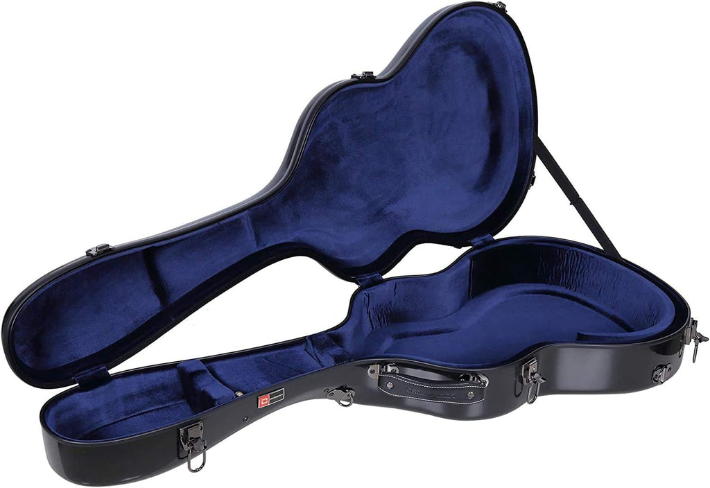 Crossrock Classical Guitar Case Fiberglass Hardshell- Backpack Style for 4/4 Full Size in Black(CRF1000CBK)