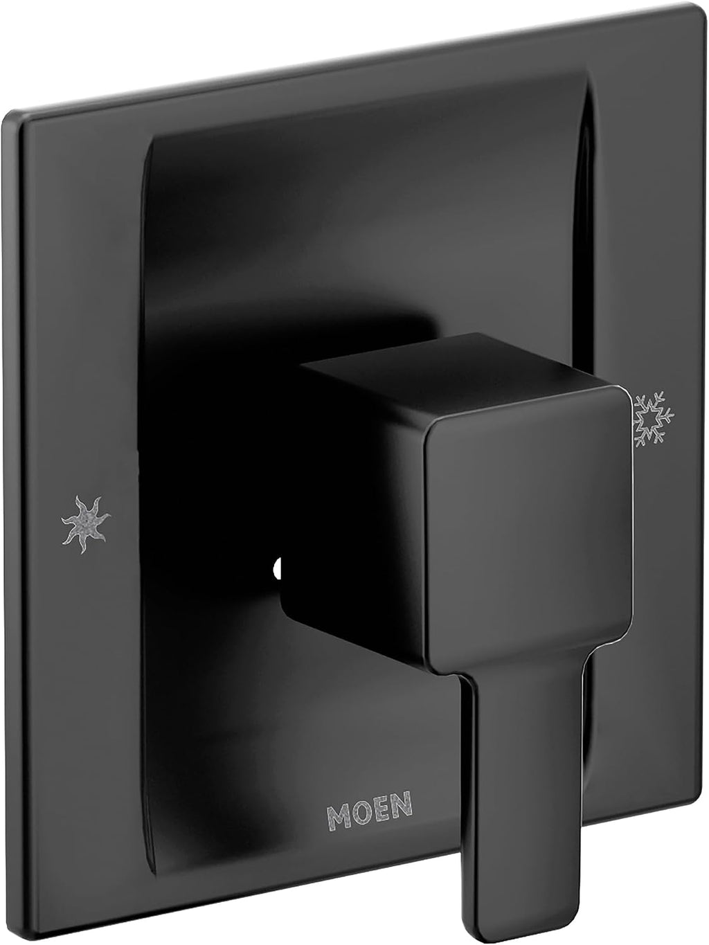 Moen 90 Degree Matte Black 1-Handle Posi-Temp Pressure Balancing Valve Trim Kit, Valve Required, TS2711BL