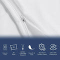 Belem Bulk Pillow Cases(72 Pack) -King Size Zippered Pillow Protectors(21x37) -Polycotton White Pillow Cases Bulk -300 TC- Bedding Essentials -Ideal for Hotels, Hospitals, Vacation Rentals