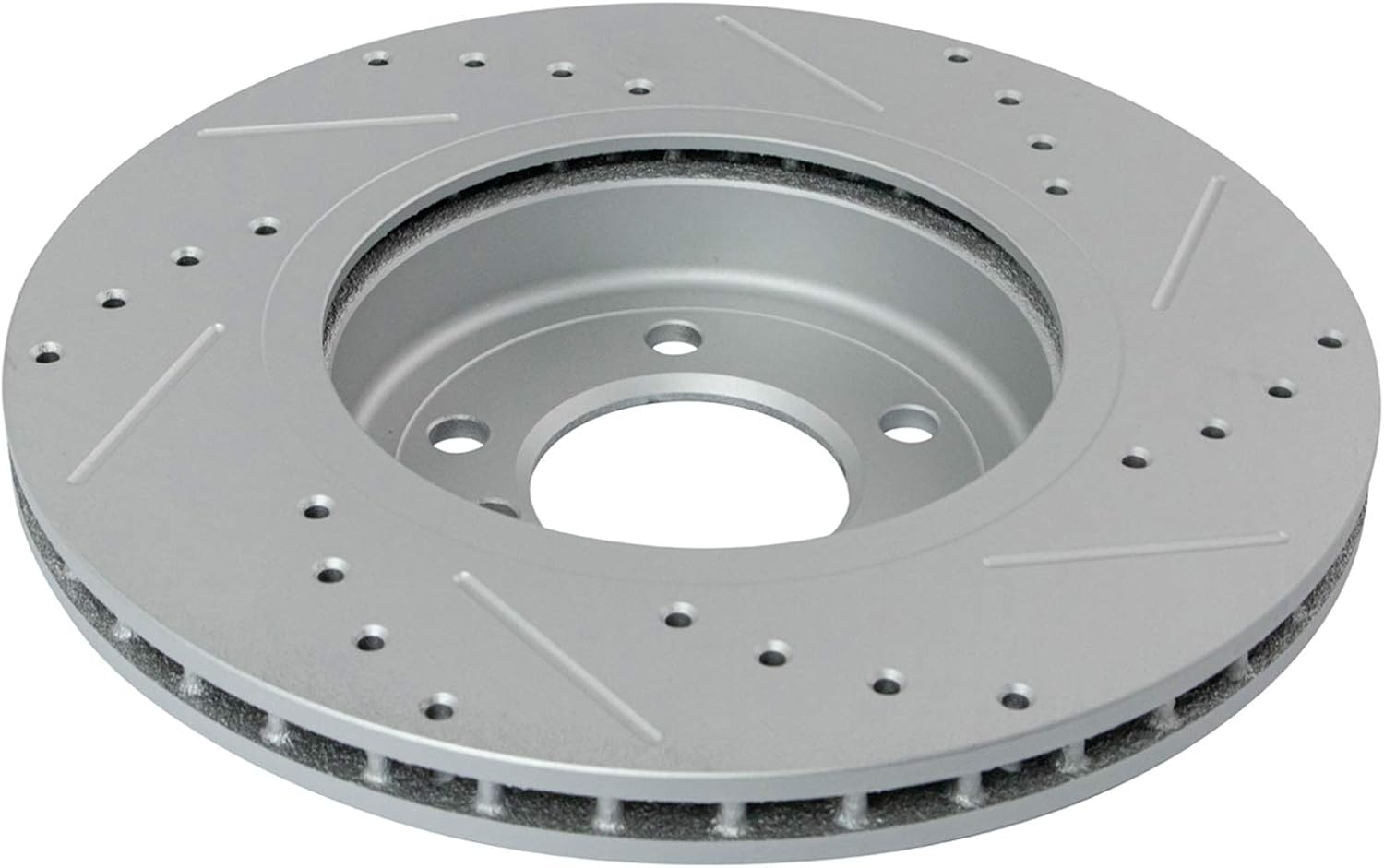 TRQ Performance Front Brake Pad and Rotor Set Ceramic Coated Drilled Slotted Vented Rotors Compatible with 2001-2006 BMW 330Ci 2001-2005 330i 330xi 2006-2008 Z4