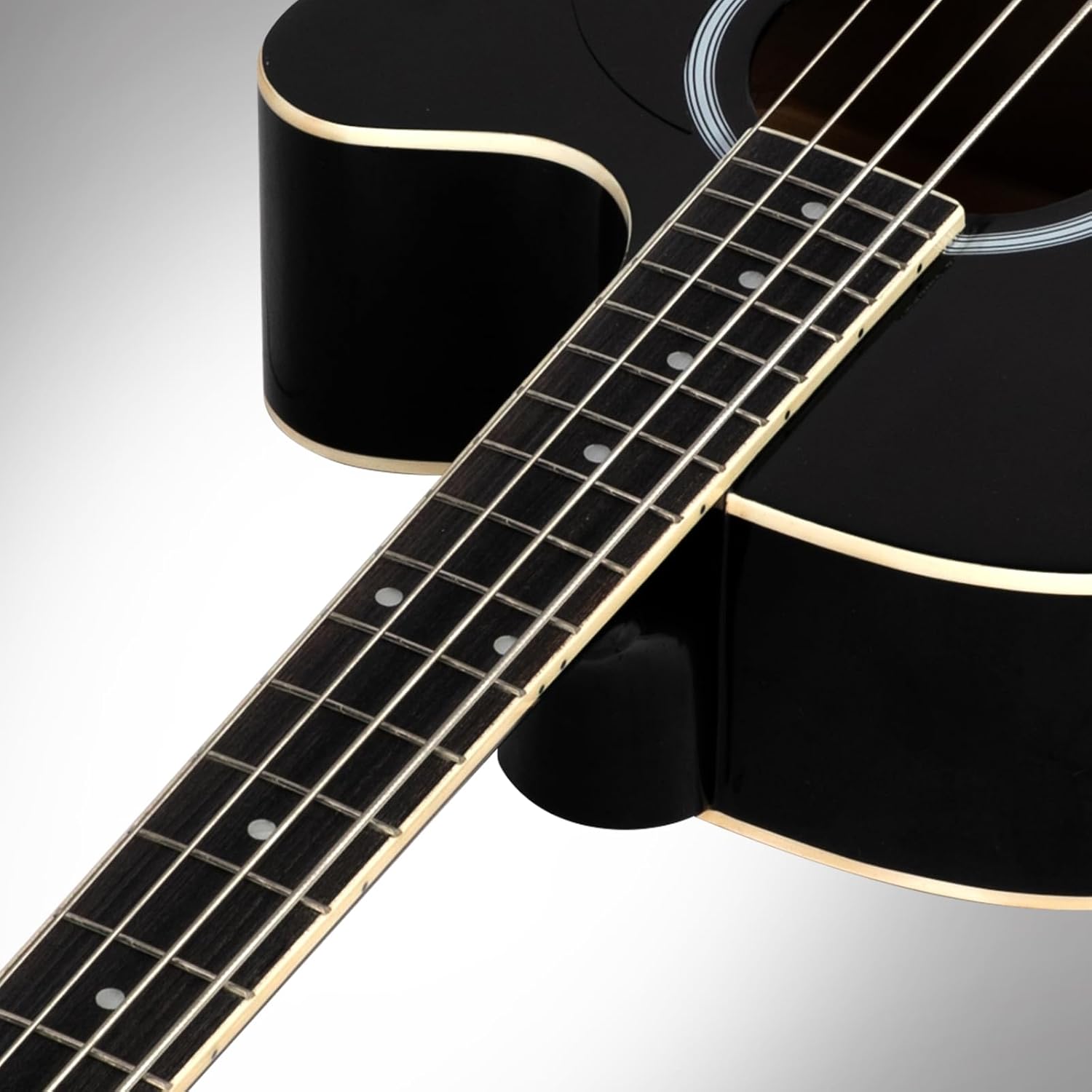 Full Size Acoustic Electric Bass Guitar 4 String Bass Guitar Kit with 4-Band EQ, Special Cutaway Design, Portable Travel Bag, Adjustable Strap, Premium Cable, Picks and Wrench