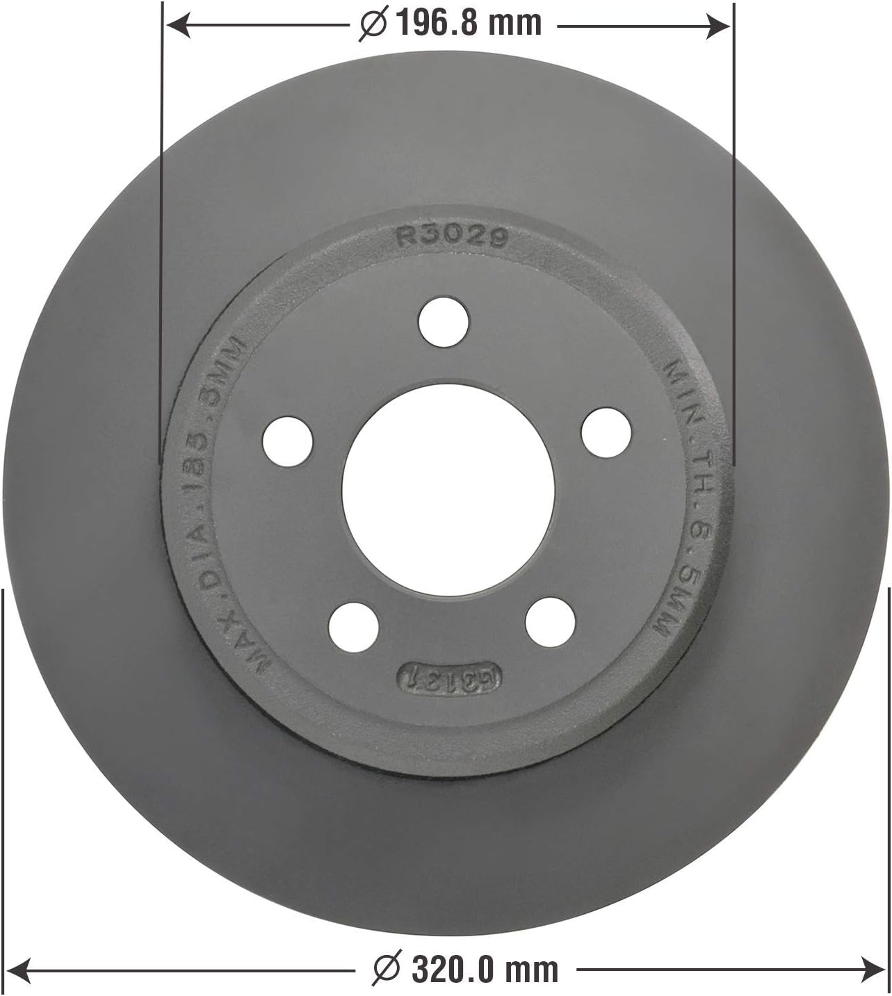 Goodyear | Premium Rear Rotors (2) and Brake Pads (4) for Chrysler 300 (2005-2020); Dodge Challenger (2009-2020); Charger (2006-2020); Magnum (2005-2008).