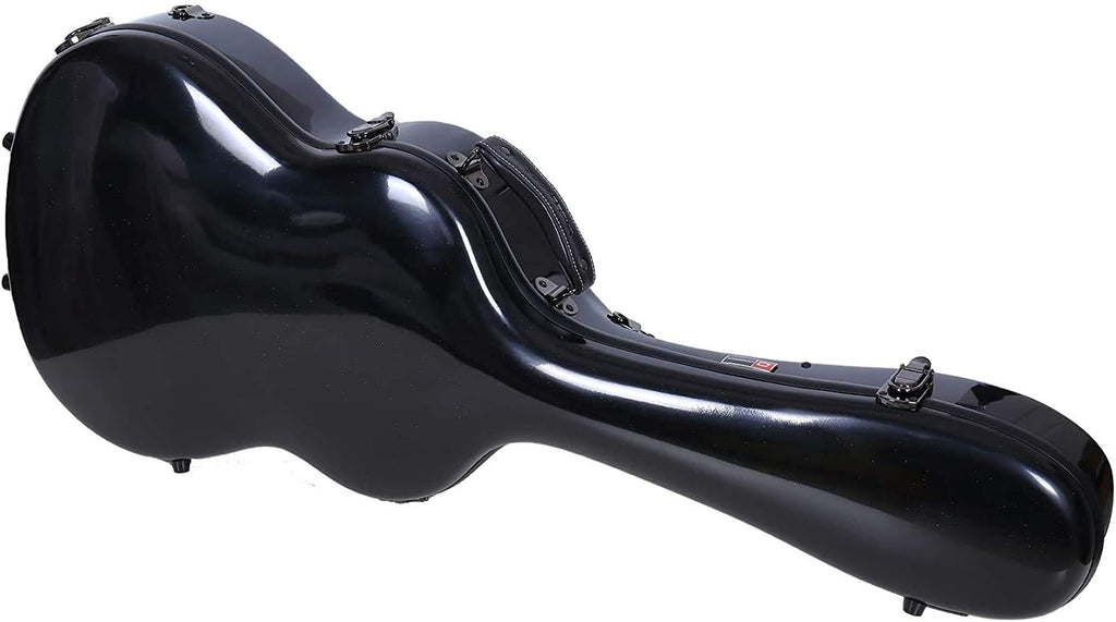 Crossrock Classical Guitar Case Fiberglass Hardshell- Backpack Style for 4/4 Full Size in Black(CRF1000CBK)