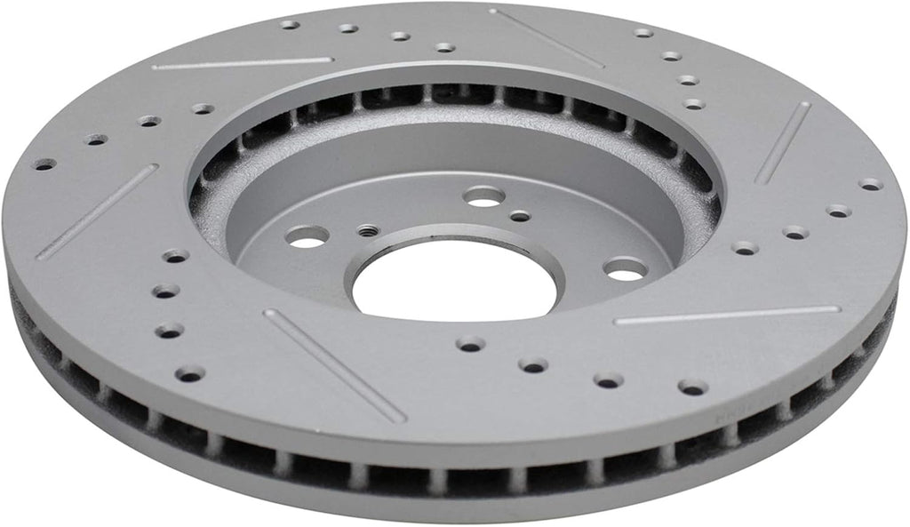TRQ Front Brake Pad and Rotor Set Ceramic Drilled Slotted Coated Rotors Calipers Compatible with 2005-2010 Honda Odyssey