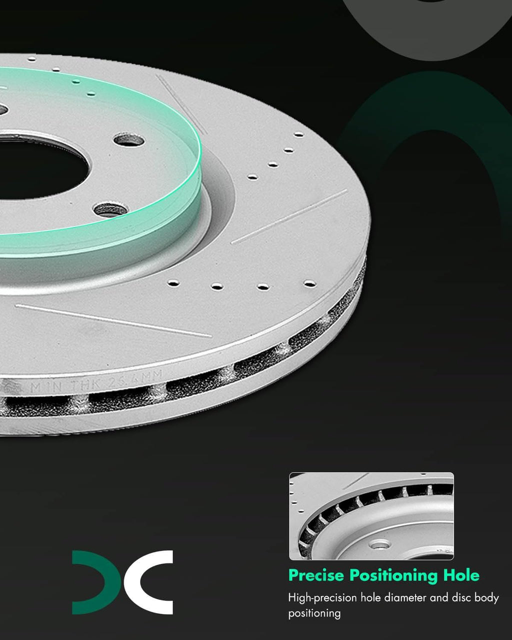 SCITOO Pads and Rotors Kits,Brake Kits Suitable for Chrysler Pacifica Town & Country,for Dodge Grand Caravan Journey,Front Drilled and Slotted Dics Rotors Ceramic Brake Pads