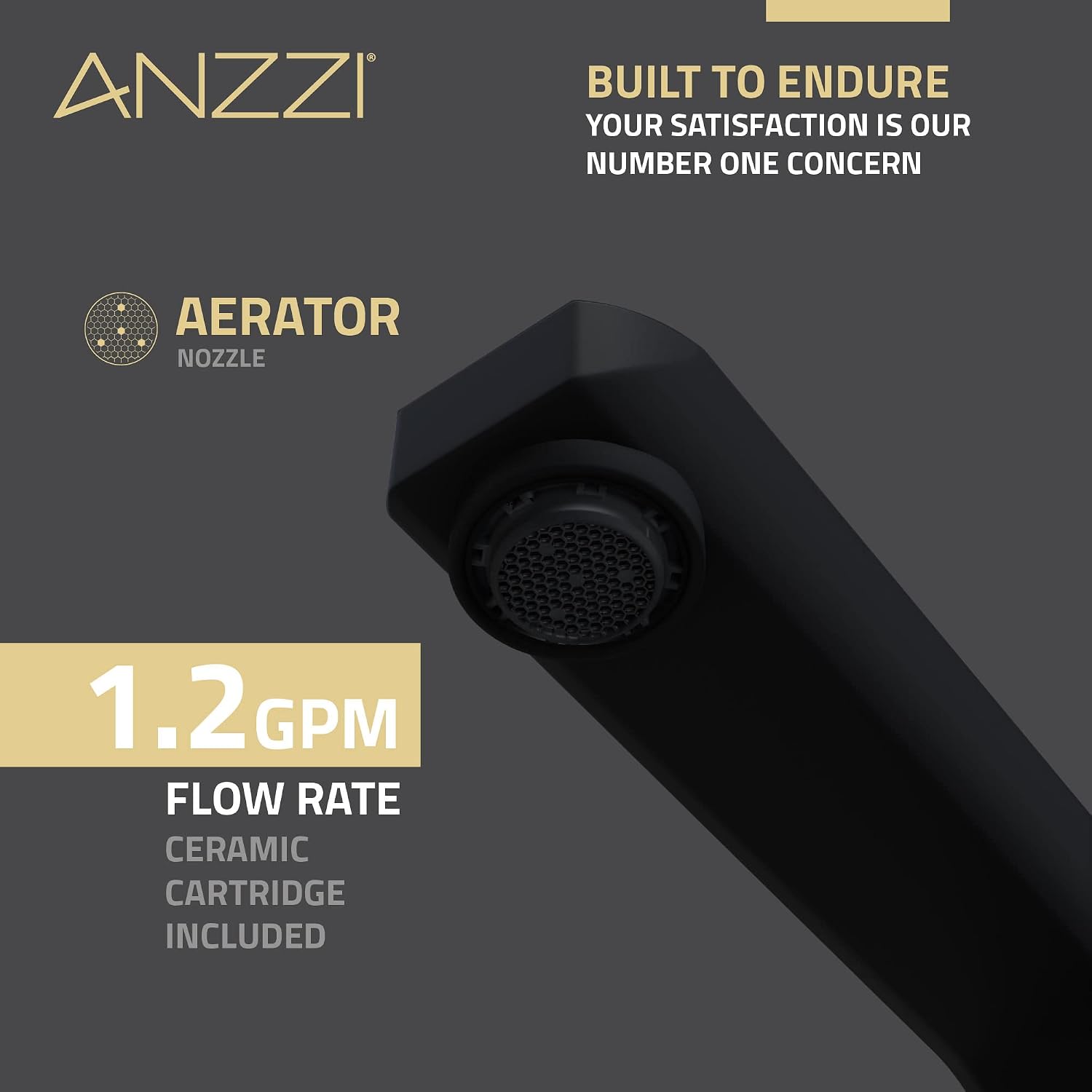 ANZZI Bathroom Faucet, Two Handle for Sink 3 Hole, Three Hole Bathroom Sink Faucet, RV Faucet, Vanity Faucet, Two Tone 8in Widespread Faucet, Matte Black & Chrome Faucet and Pop-up Drain (L-AZ902MB-C)