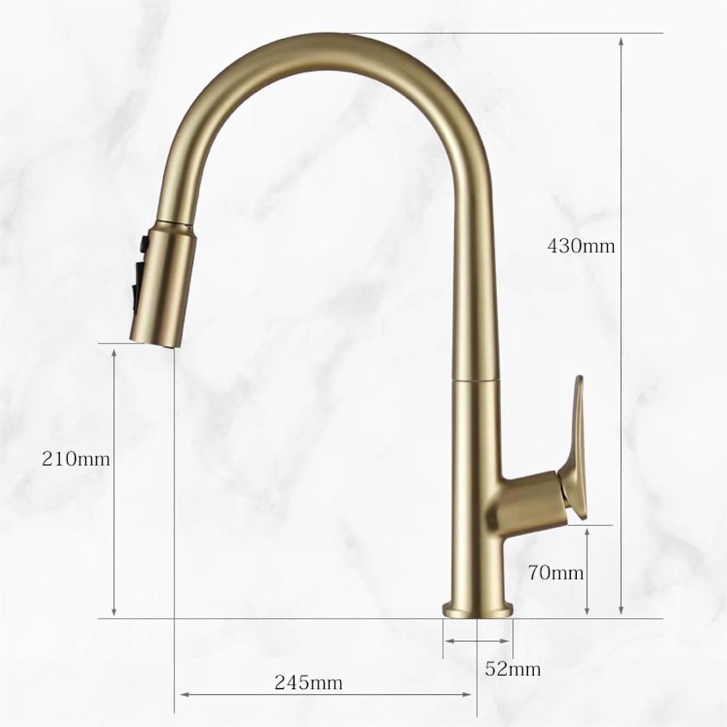 All Copper Kitchen 3-in-1 Hot and Cold Faucet Sink Sink Pull-Out Anti-Splash 2-Point Water Purifier Faucet(Gray)